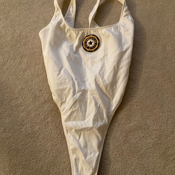 DKNY Other - DKNY white one piece bathing suit high leg Size:S